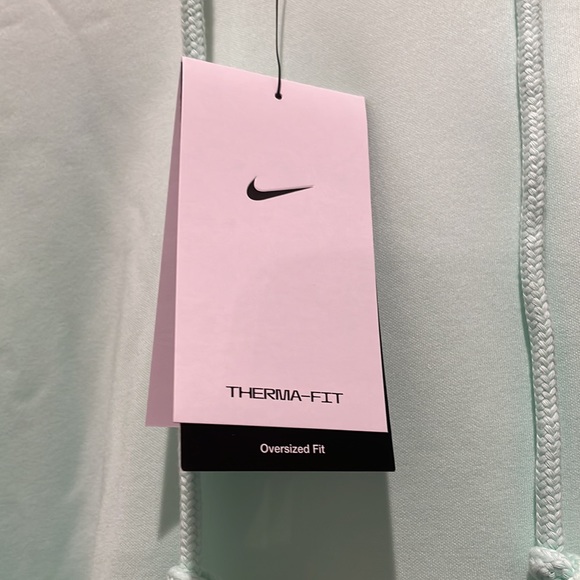 NWT mint color Nike Fleece Lined Therma fit oversized hoodie - Picture 5 of 6